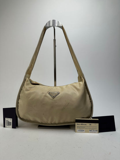 Vintage Prada Shoulder Bag Tessuto Lino