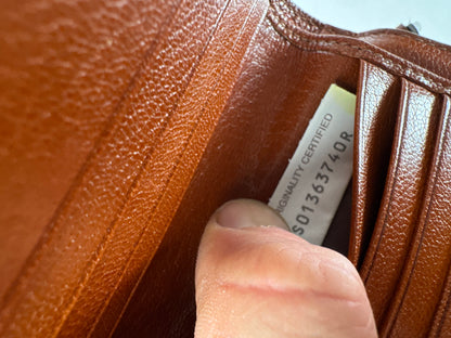 Vintage Bottega Veneta Butterfly Monogram Leather Wallet Brown