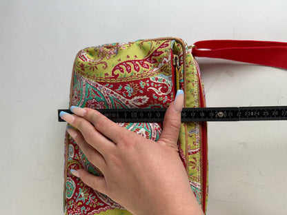 Vintage Etro Paisley Print Cotton Crossbody Bag Red Green Blue