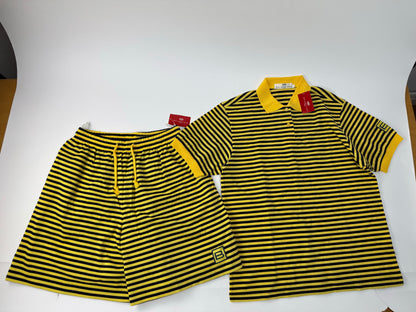 Vintage Balenciaga Twin Set Black Yellow L new