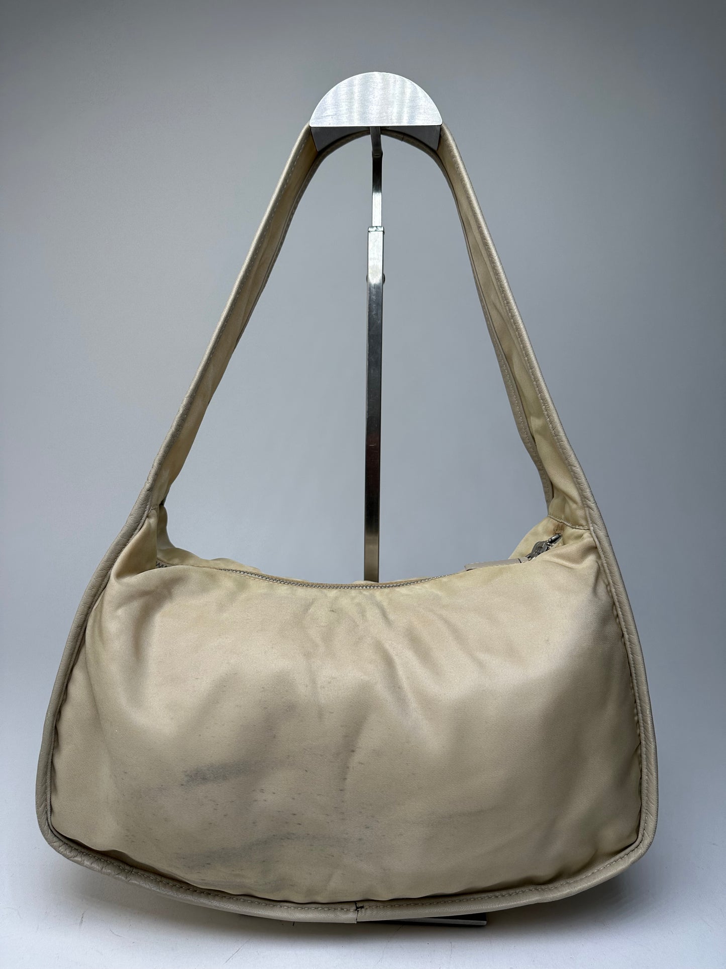 Vintage Prada Shoulder Bag Tessuto Lino