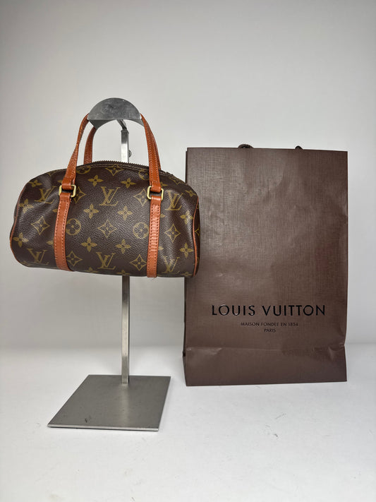 Vintage Louis Vuitton Monogram Leather Handbag Brown