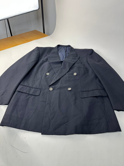 Vintage Dior Men's Wool Blend Blazer Navy XL