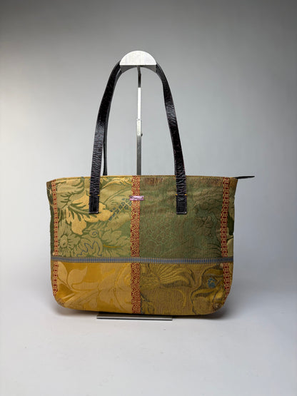 Vintage Etro Jacquard Patchwork Tote Late 1990s Multicolour