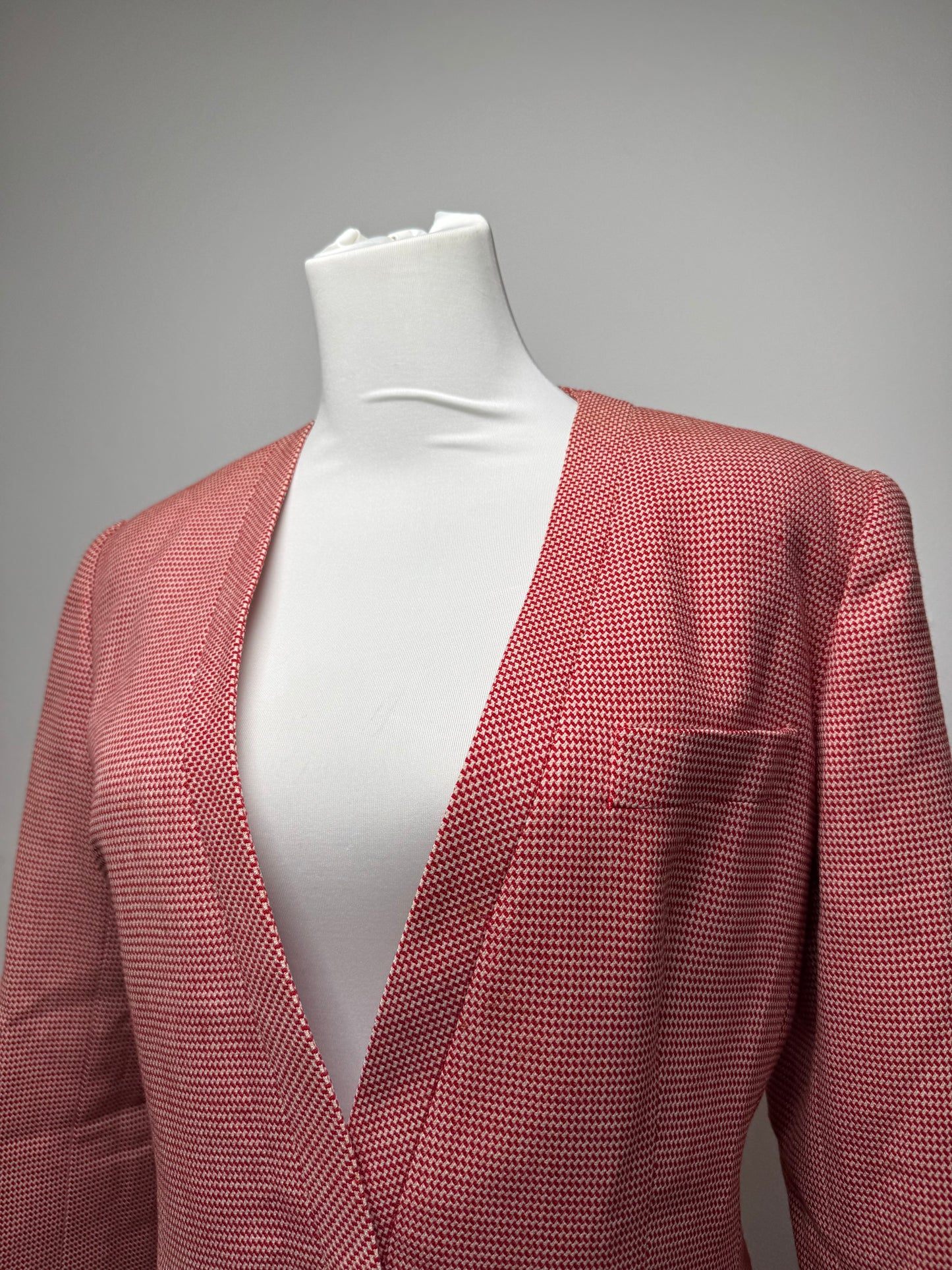 Vintage Dior Trenchcoat Blazer red white L