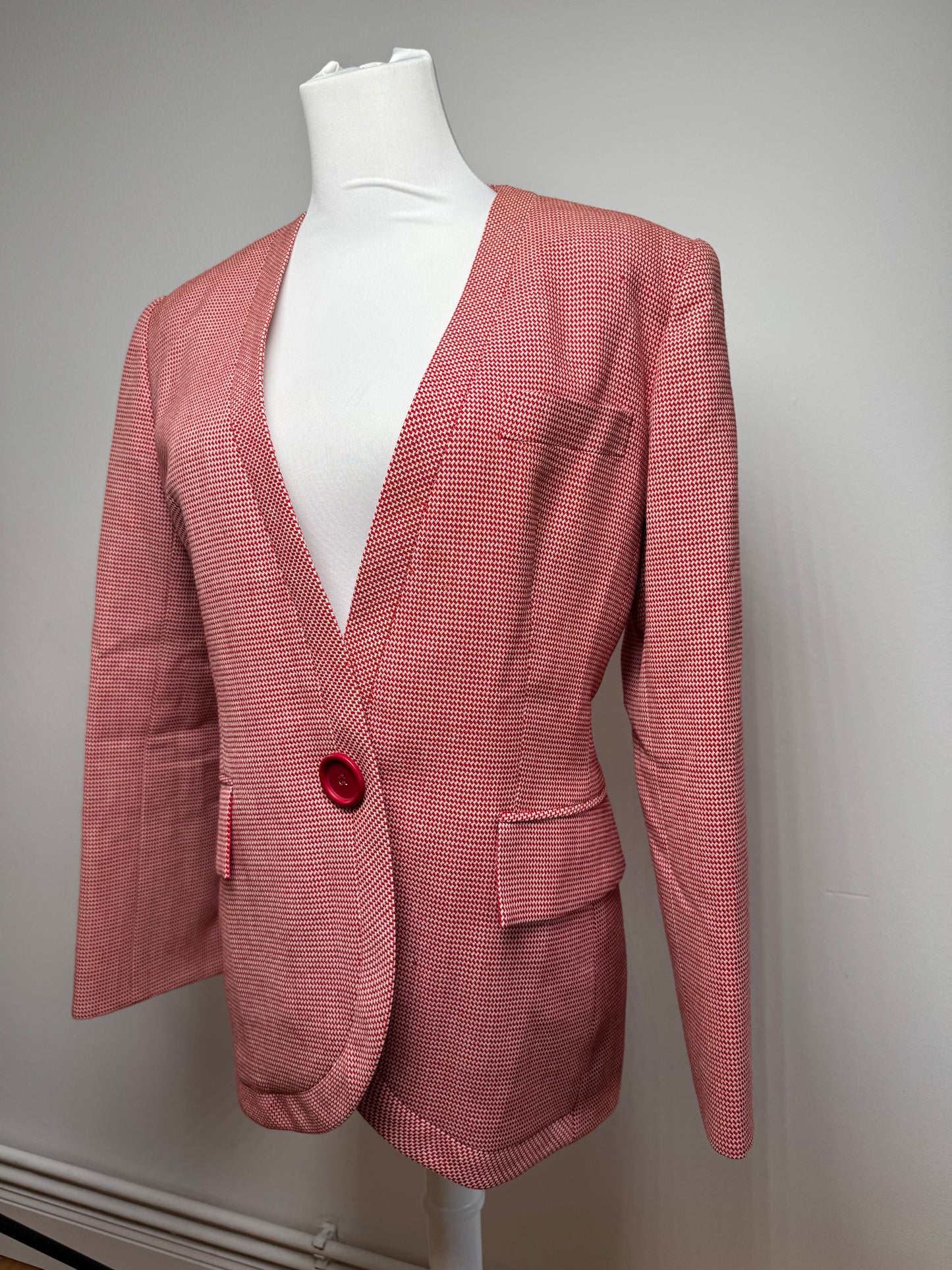 Vintage Dior Trenchcoat Blazer red white L