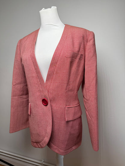 Vintage Dior Trenchcoat Blazer red white L