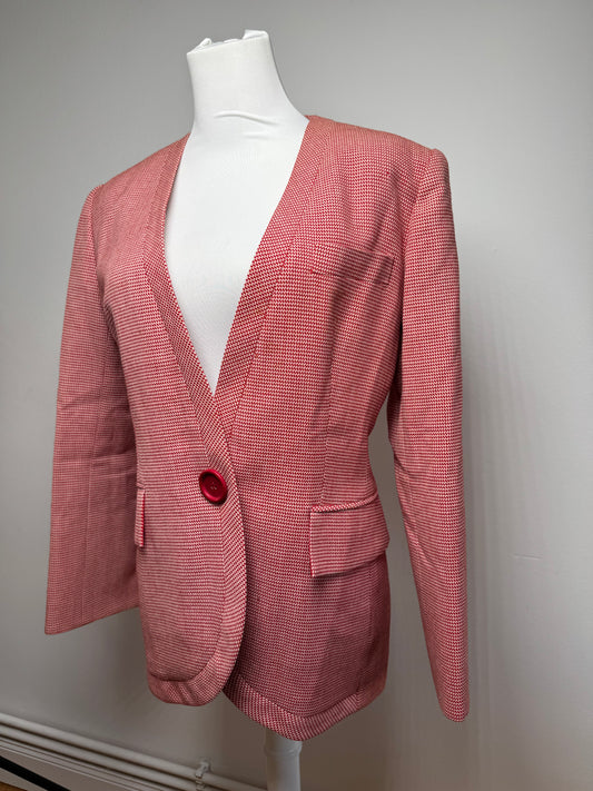 Vintage Dior Trenchcoat Blazer red white L