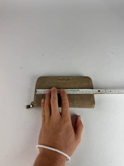 Vintage Miu Miu Leather Wallet white Brown