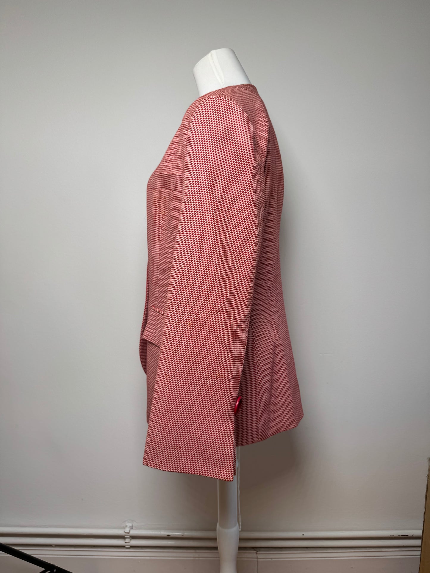 Vintage Dior Trenchcoat Blazer red white L