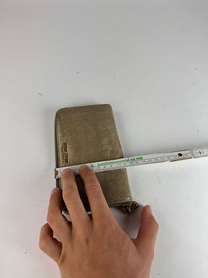 Vintage Miu Miu Leather Wallet white Brown