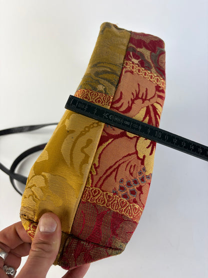 Vintage Etro Jacquard Patchwork Tote Late 1990s Multicolour