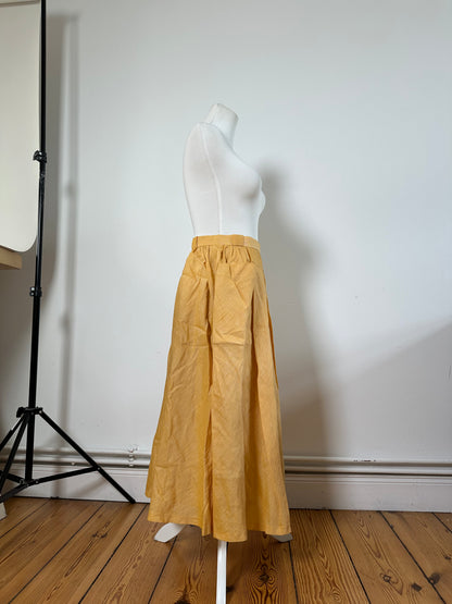 Vintage Dior Linen Twin Set Yellow Cream M