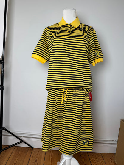 Vintage Balenciaga Twin Set Black Yellow L new
