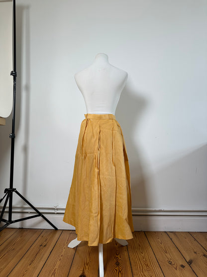 Vintage Dior Linen Twin Set Yellow Cream M