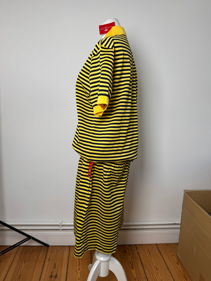 Vintage Balenciaga Twin Set Black Yellow L new