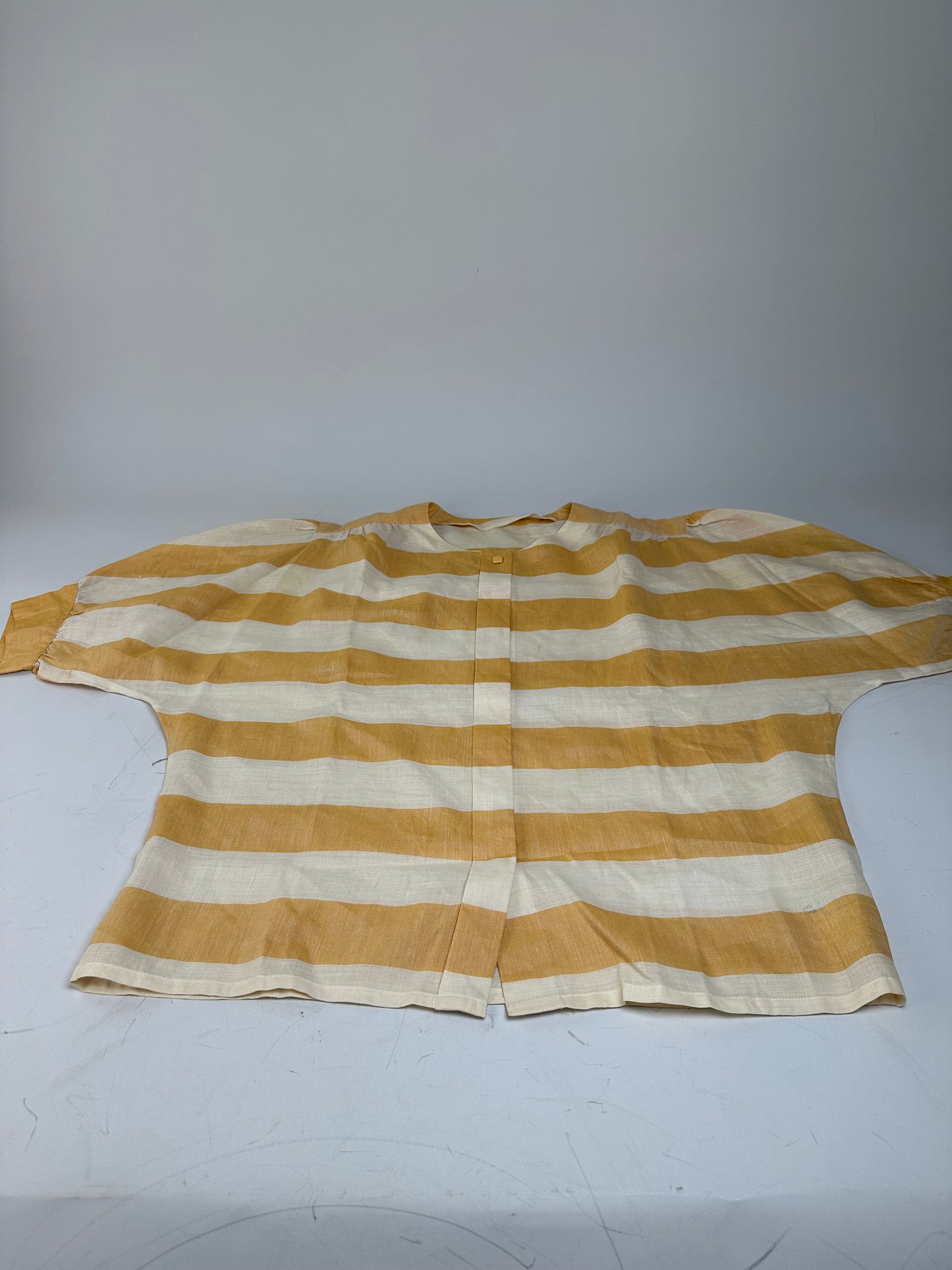 Vintage Dior Linen Twin Set Yellow Cream M