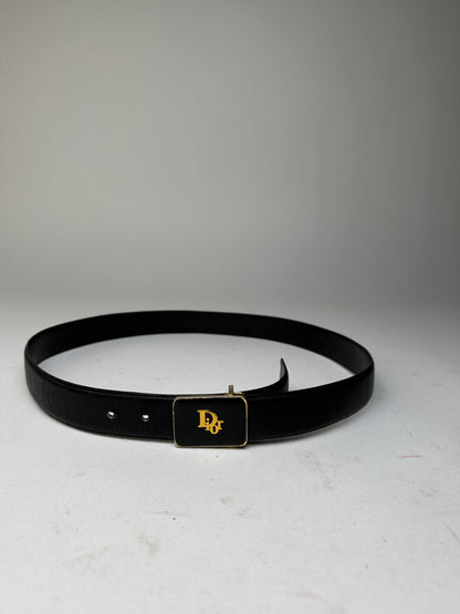Vintage Dior Leather Belt Black 90 cm
