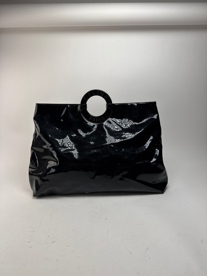 Vintage Celine Paris Patent Leather Ring Bag Black