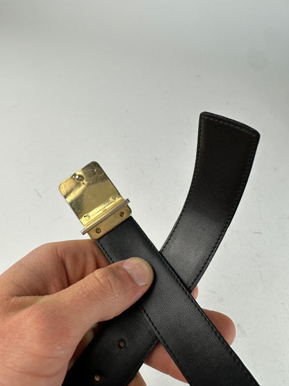 Vintage Dior Leather Belt Black 90 cm