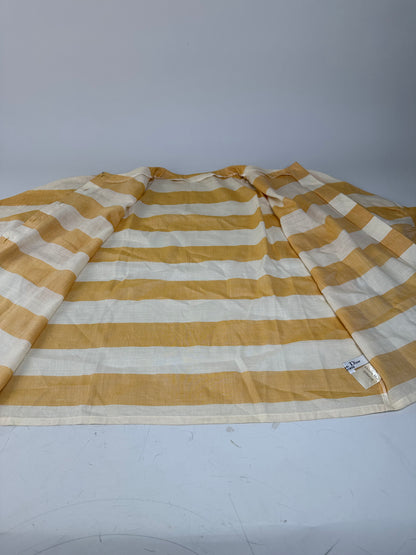 Vintage Dior Linen Twin Set Yellow Cream M