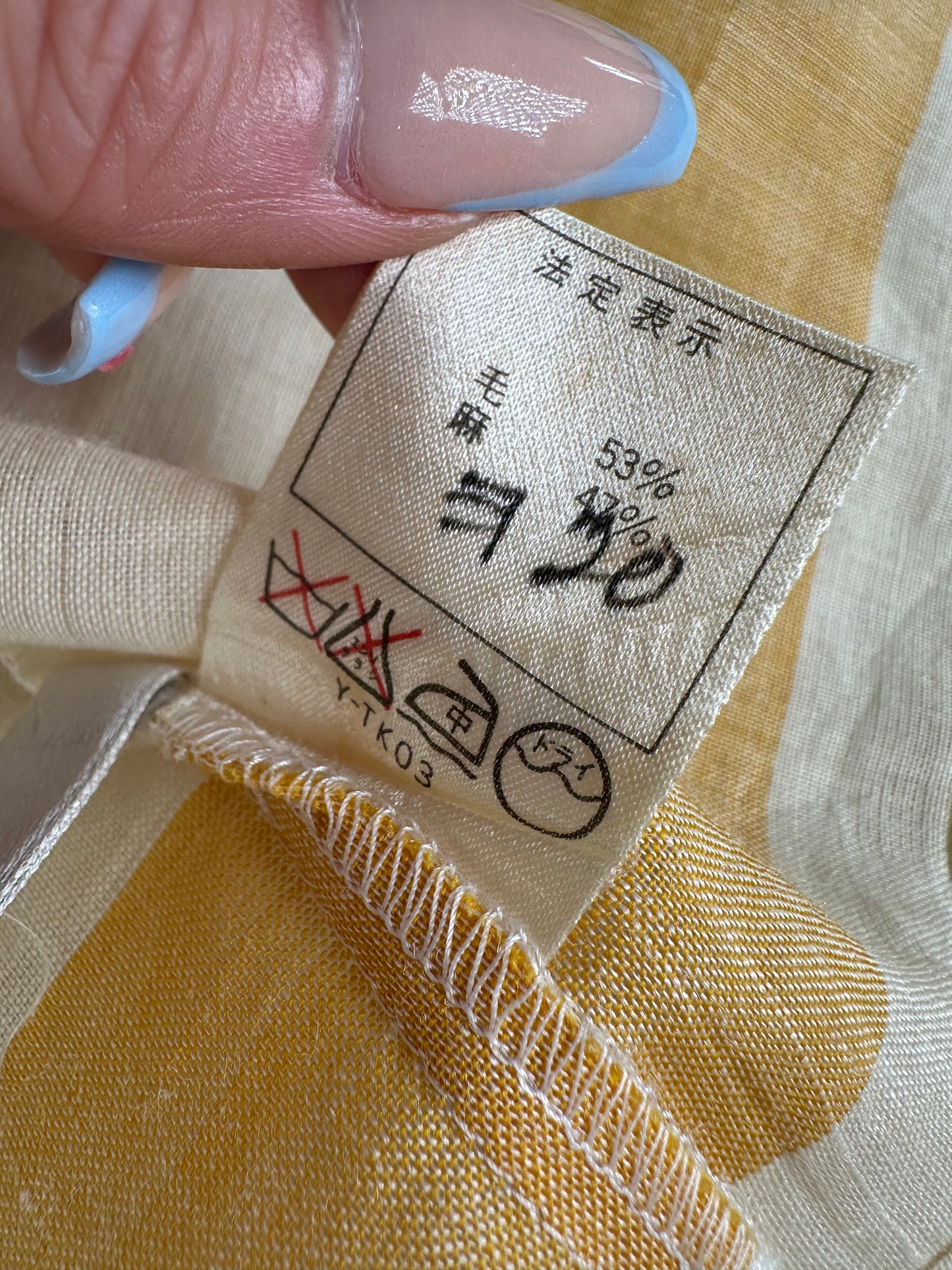 Vintage Dior Linen Twin Set Yellow Cream M