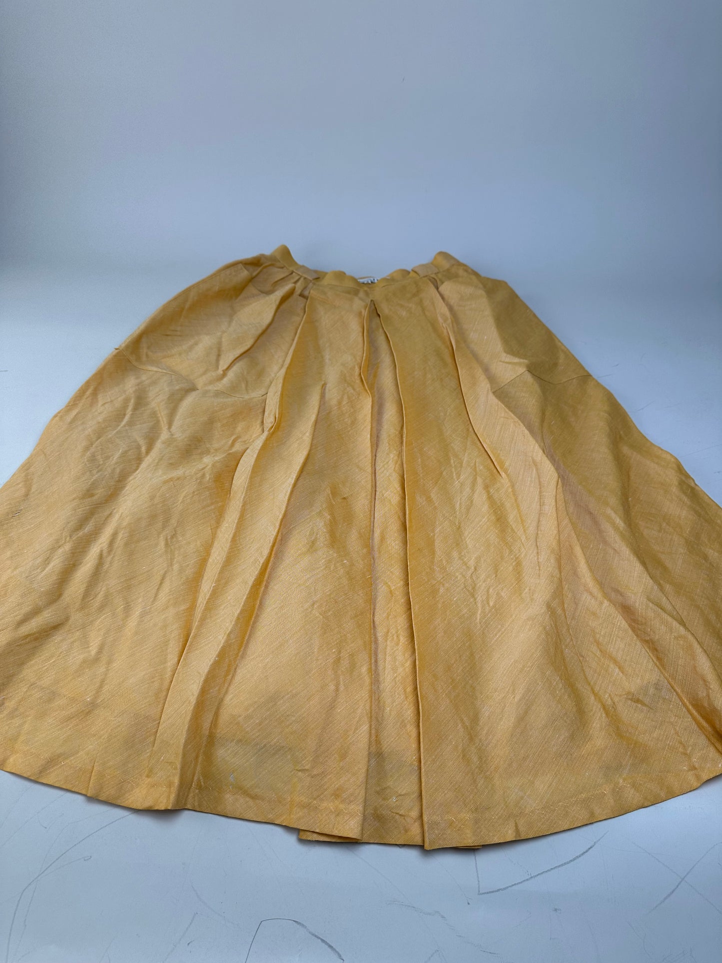 Vintage Dior Linen Twin Set Yellow Cream M