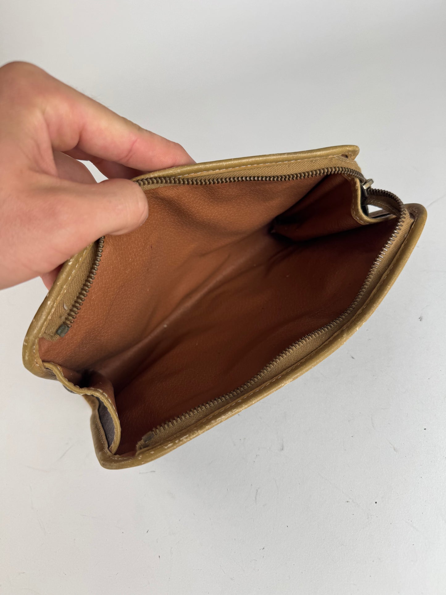 Vintage Celine Monogram Leather clutch brown