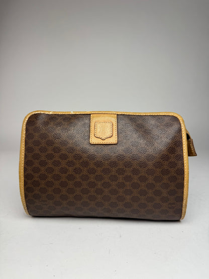 Vintage Celine Monogram Leather clutch brown