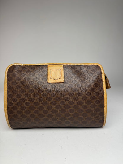 Vintage Celine Monogram Leather clutch brown