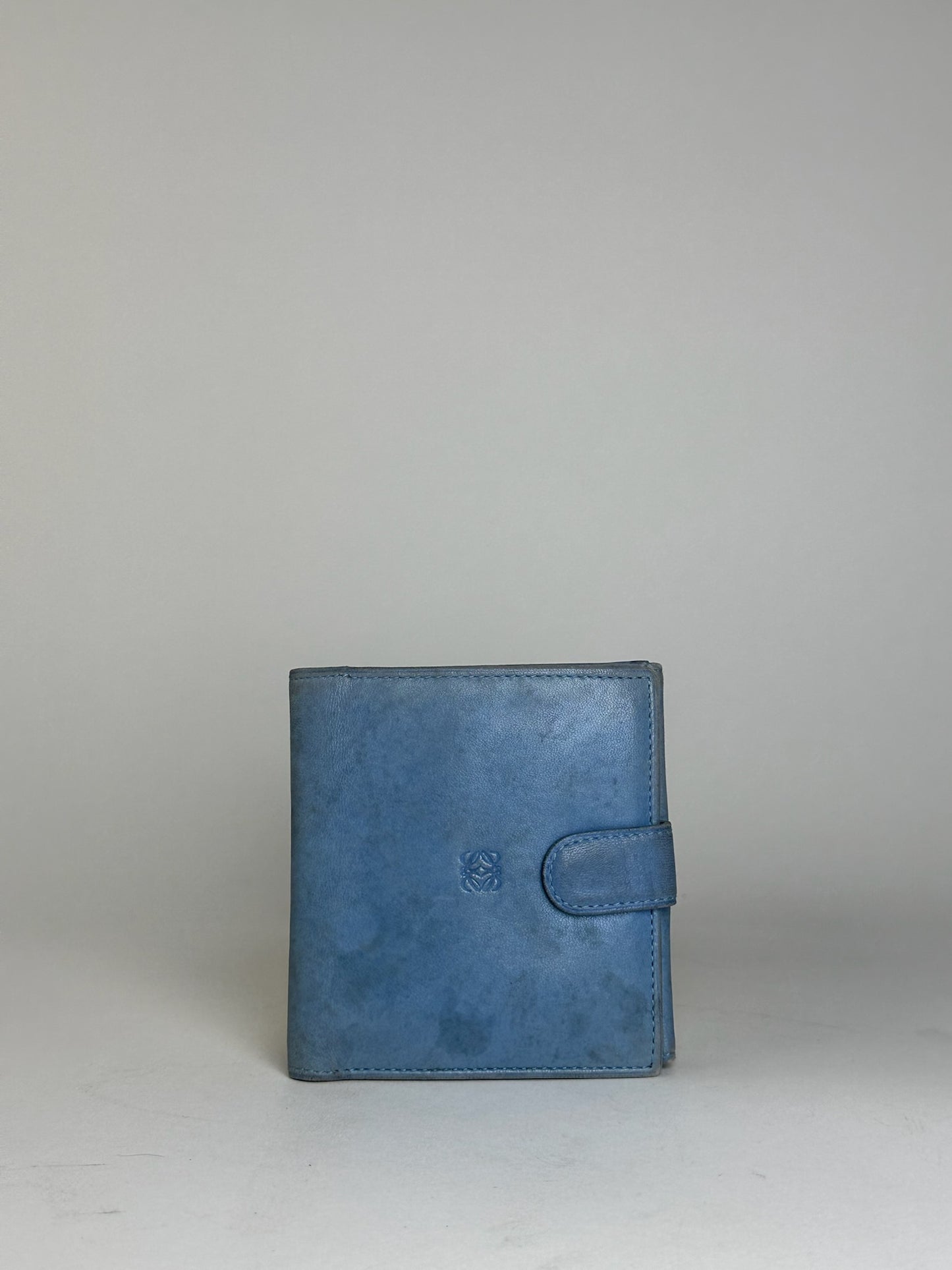 Vintage Loewe Madrid Soft Leather Wallet Blue