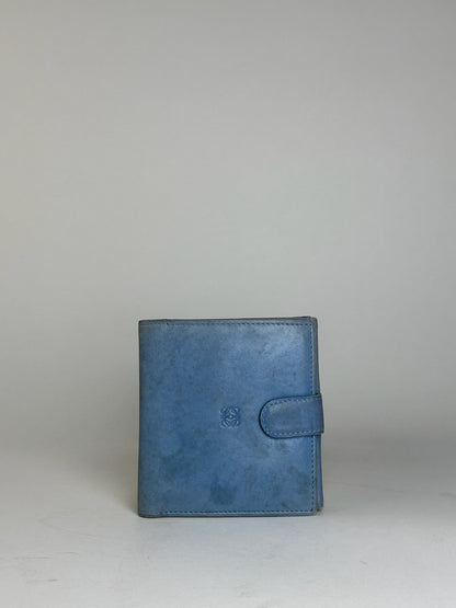 Vintage Loewe Madrid Soft Leather Wallet Blue