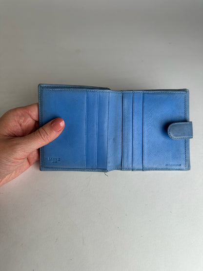 Vintage Loewe Madrid Soft Leather Wallet Blue
