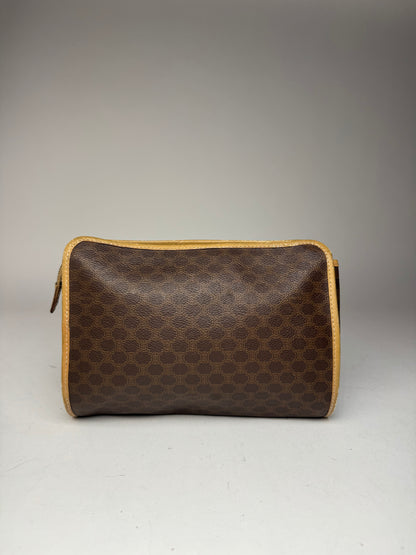 Vintage Celine Monogram Leather clutch brown