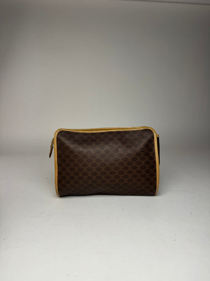Vintage Celine Monogram Leather clutch brown