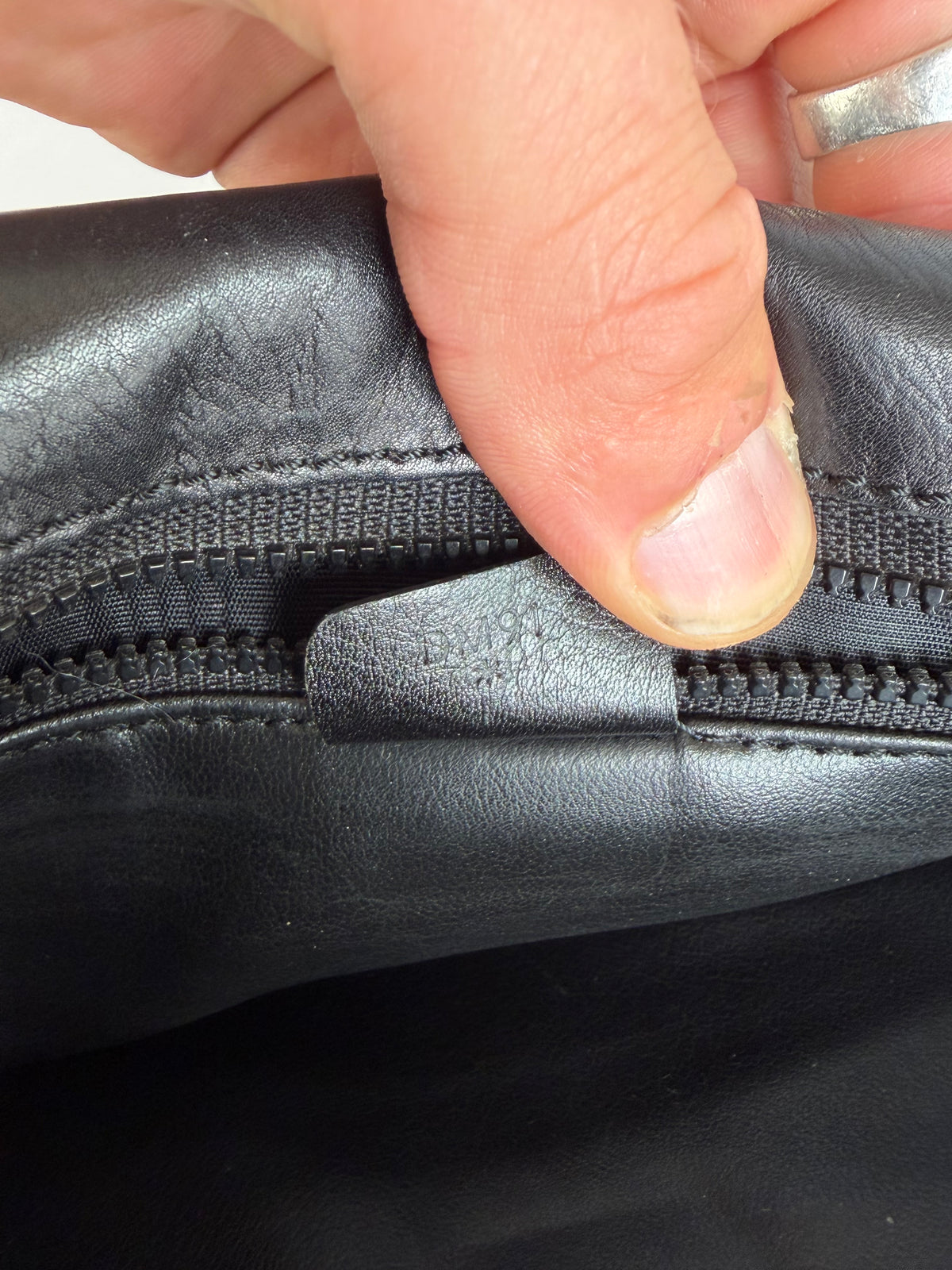 Vintage Celine Triomphe Leather Flap Clutch c. 1992 Black
