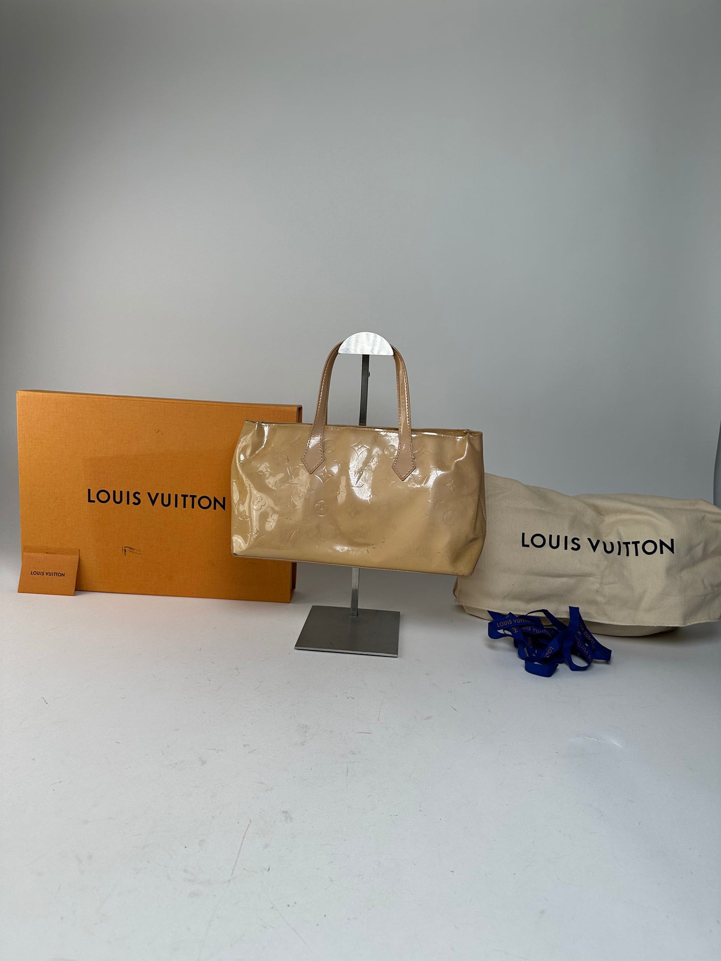 Vintage Louis Vuitton Monogram Vernis Handbag Beige