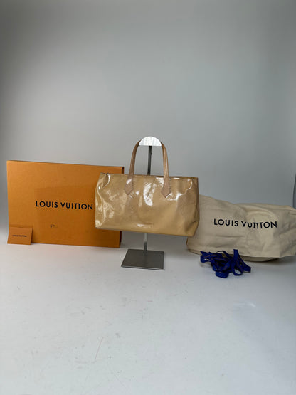Vintage Louis Vuitton Monogram Vernis Handbag Beige
