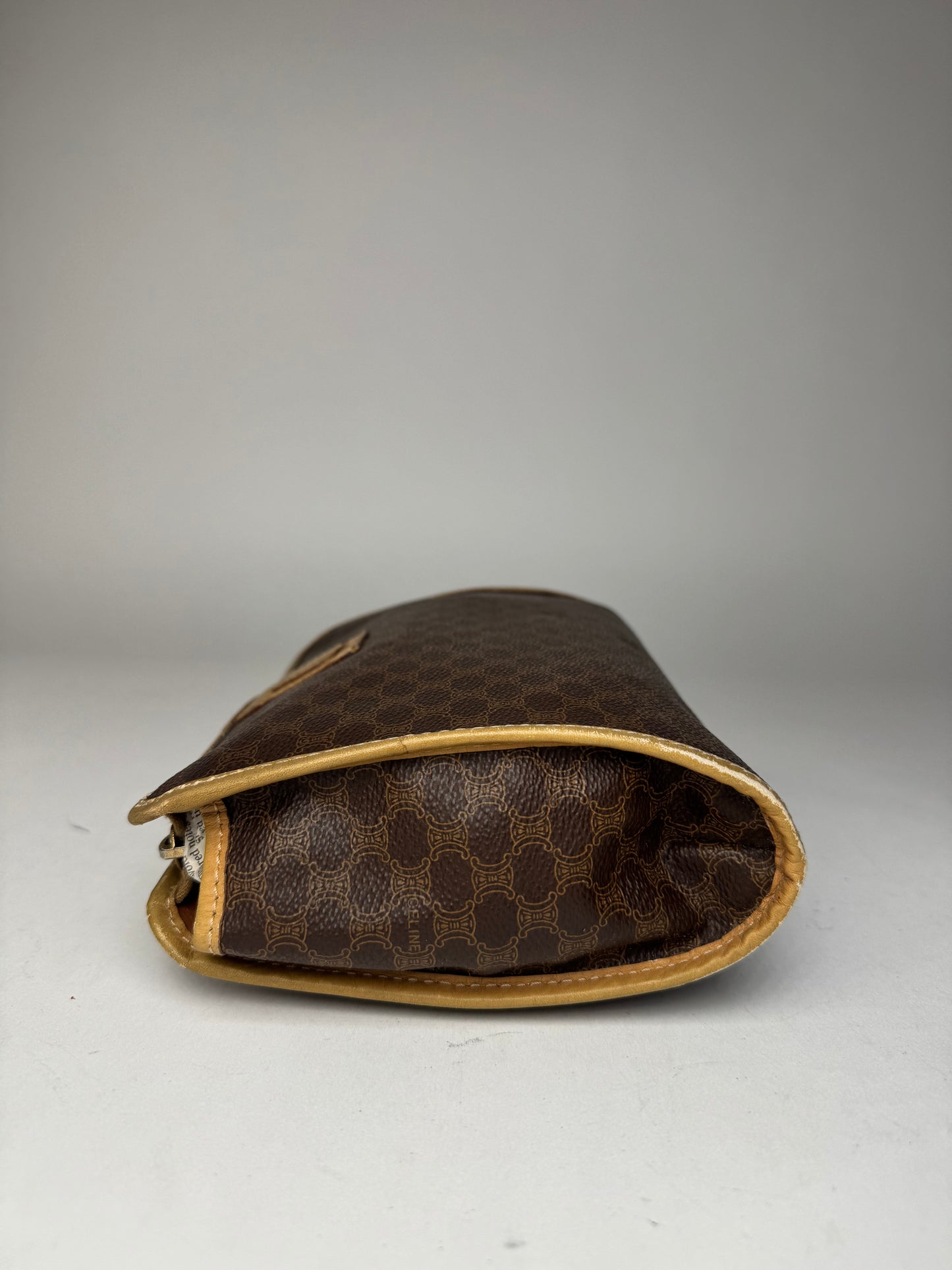 Vintage Celine Monogram Leather clutch brown