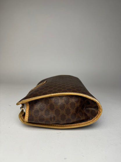 Vintage Celine Monogram Leather clutch brown