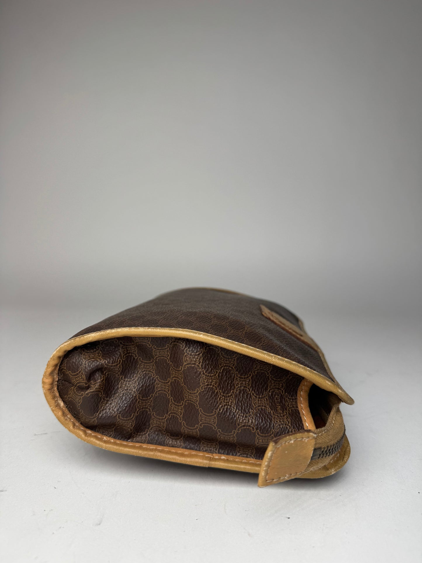 Vintage Celine Monogram Leather clutch brown