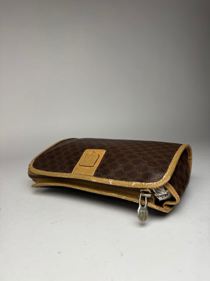 Vintage Celine Monogram Leather clutch brown