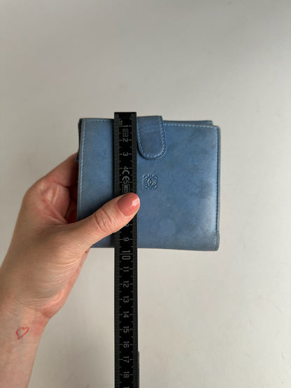 Vintage Loewe Madrid Soft Leather Wallet Blue