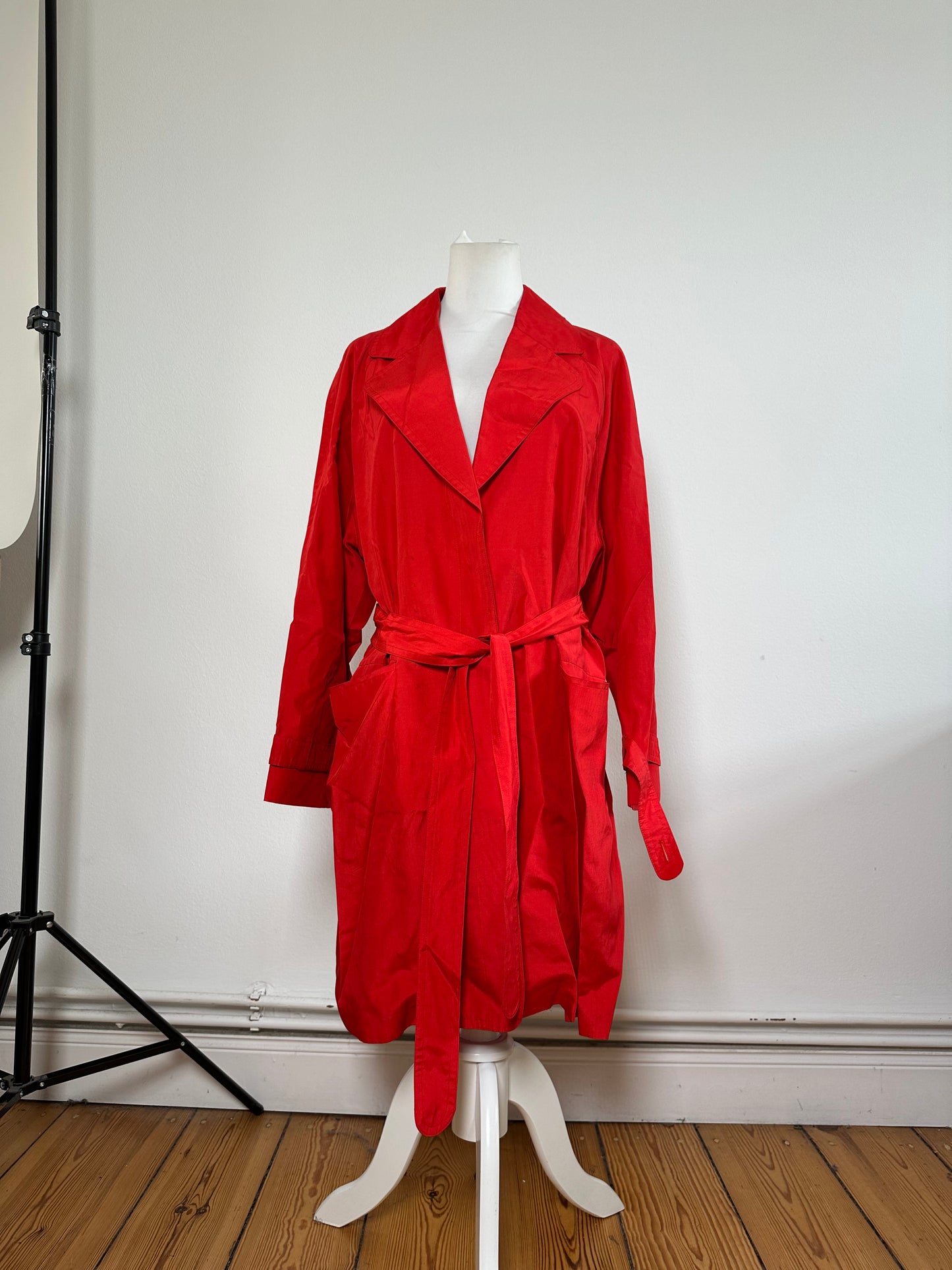 Vintage Dior Red Longline Coat c. 2000 XL