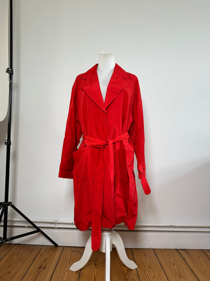 Vintage Dior Red Longline Coat c. 2000 XL