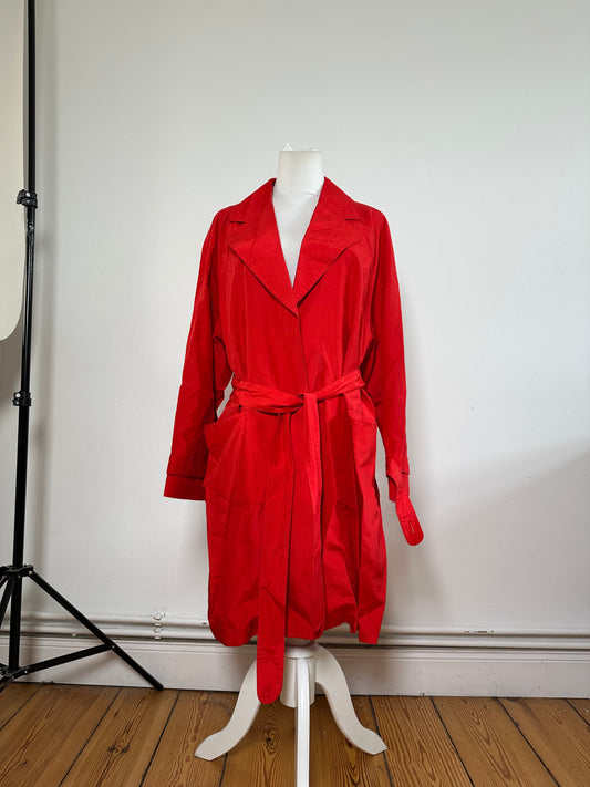 Vintage Dior Red Longline Coat c. 2000 XL