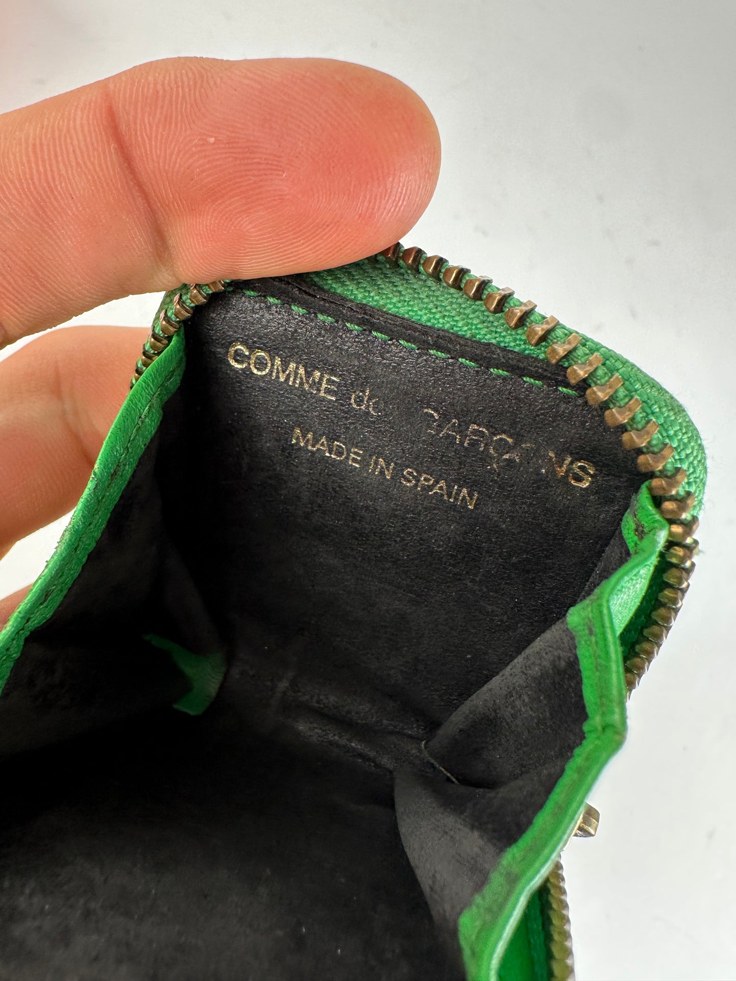 Vintage Comme des Garçons Coin Purse Leather Green