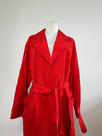Vintage Dior Red Longline Coat c. 2000 XL