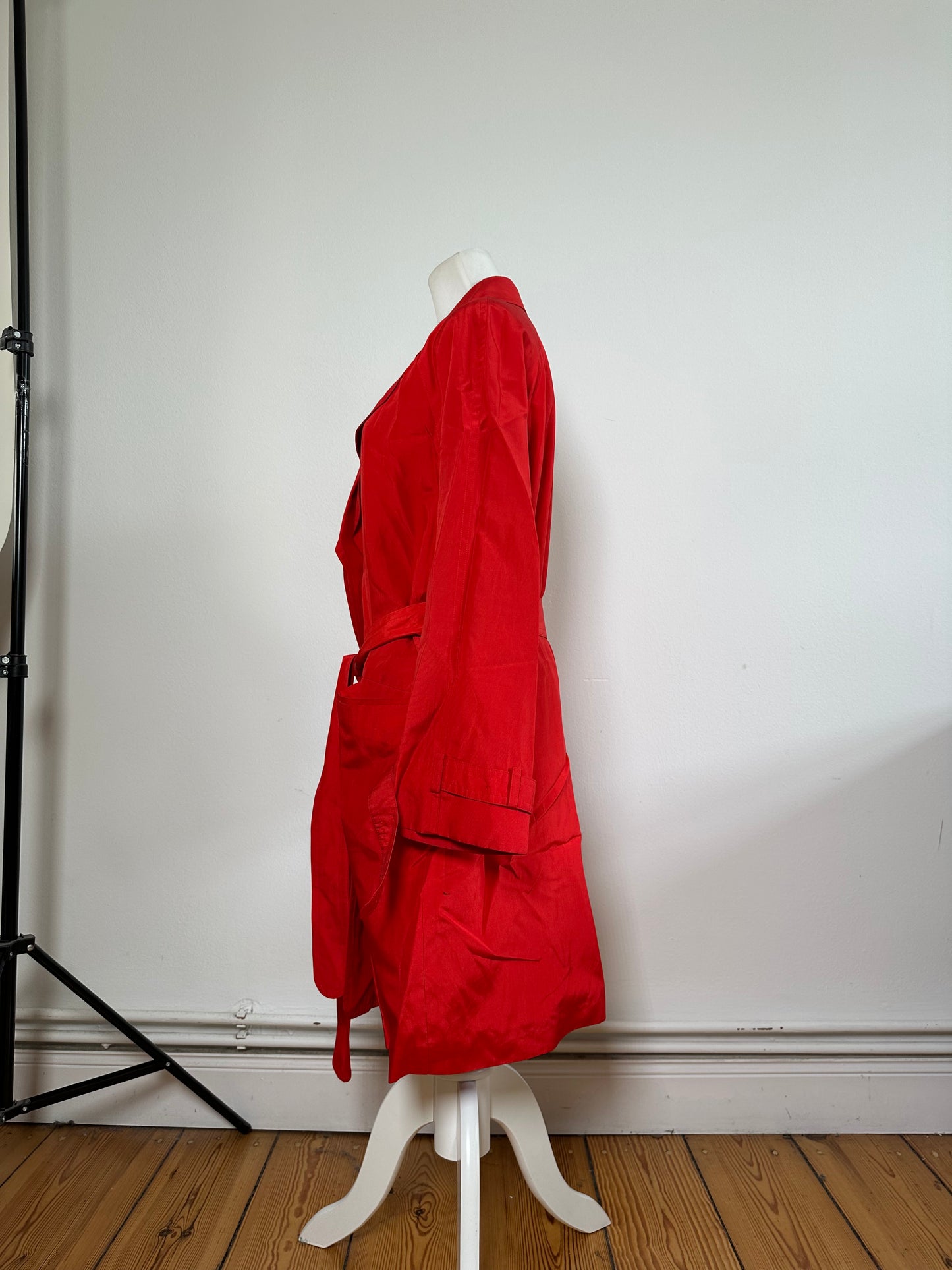 Vintage Dior Red Longline Coat c. 2000 XL