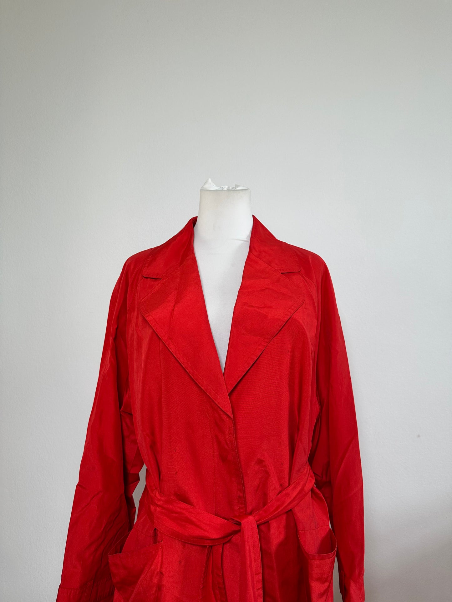 Vintage Dior Red Longline Coat c. 2000 XL